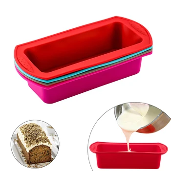 

Rectangular Non-stick Silicone Cake Baking Mold Toast Bread Loaf Tin Bakeware Pan Mould HOT Baking Tools Dropshipping
