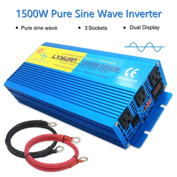 

DC 12V To AV 220V 110V Pure Sine Wave Inverter Converter Transformer Low Noise Inverter Frequency Inverter Adapter US Socket