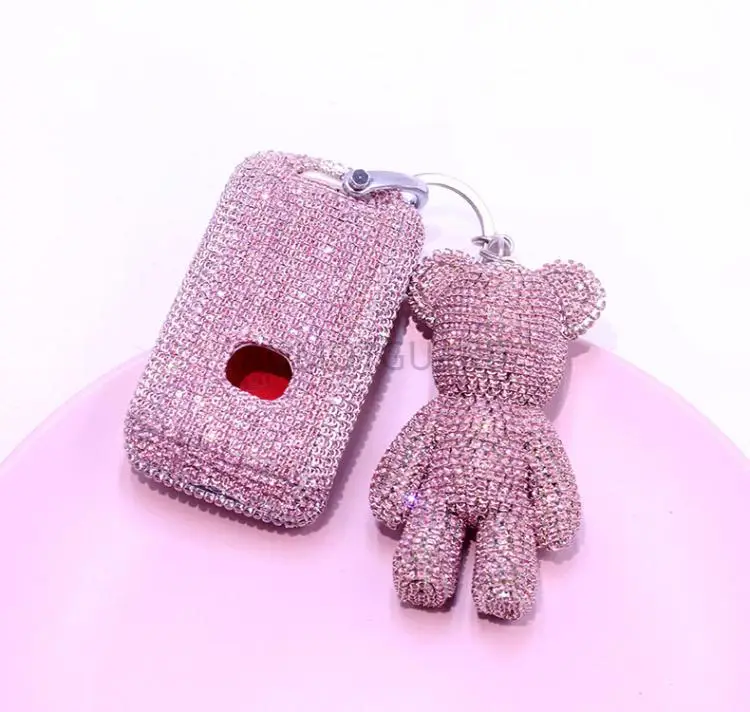 

Luxury Diamond Bling Car Zine-alloy Key Case Protection Keychain Ring Car Protective Accessories For Mazda 3 Alexa 2019 2020