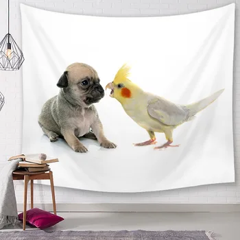 

Animal parrot digital printing tapestry beach towel tablecloth picnic mat thin blanket home background wall decoration tapestry