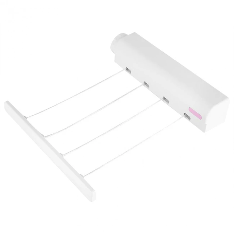 

JEYL 3.2M 4 Lines Wall Mounted Clothes Hanger Dryer Hanger Clothesline Outdoor Laundry Washing Line Drying Rack For Tie Coat T