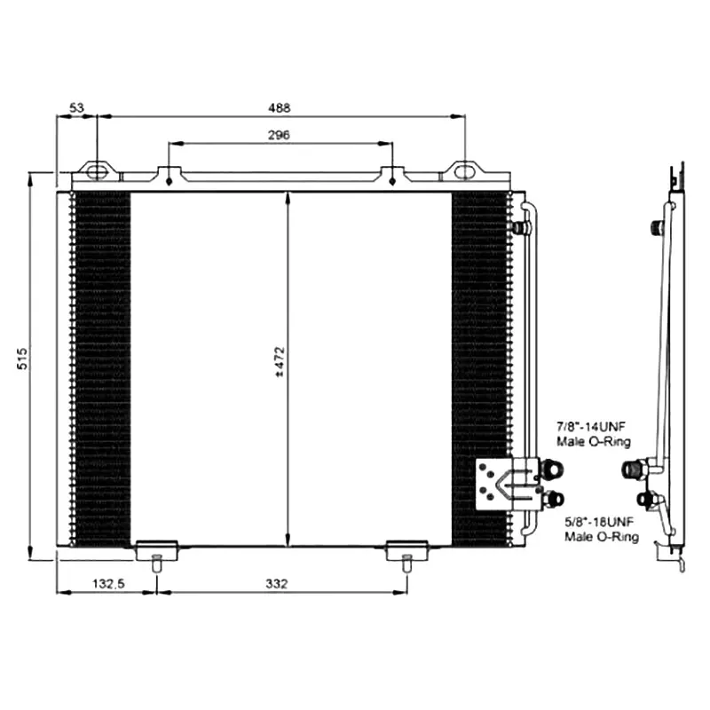 AC конденсатор кондиционера для MERCEDES BENS W202 W210 2108300570 TSP0225194 817252 8FC351036761 2108300270 30005232 94285