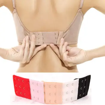

4pcs 3 Hooks Bra Extension Strap Elastic Adjustable Bra Extender Black Pink Beige White For Ladies Bra Set Accessories