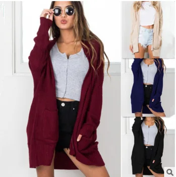 

LEH Hot Autumn Winter Women Cardigan Knit Coat Regular Sleeve Knitwear Cardigan Large Size Sweater Cardigan Female Elegant Coat