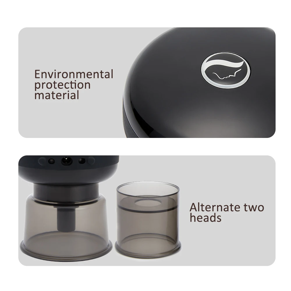 Electric Cupping Massage Jars Vacuum Suction Cups Rechargeable Vibrating Massager Fat Burning Weight Loss Thin Body Spa Slimming
