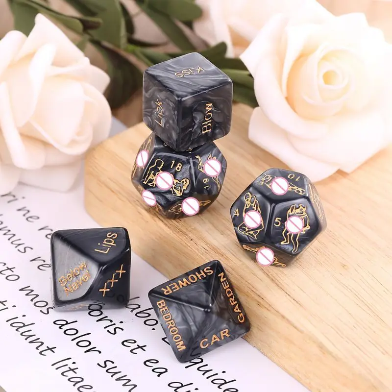 5pcs/set Funny Love Dice Game Toy Erotic Sexy Posture Adult Couple Bachelor Love game dice dice set acrylic dice