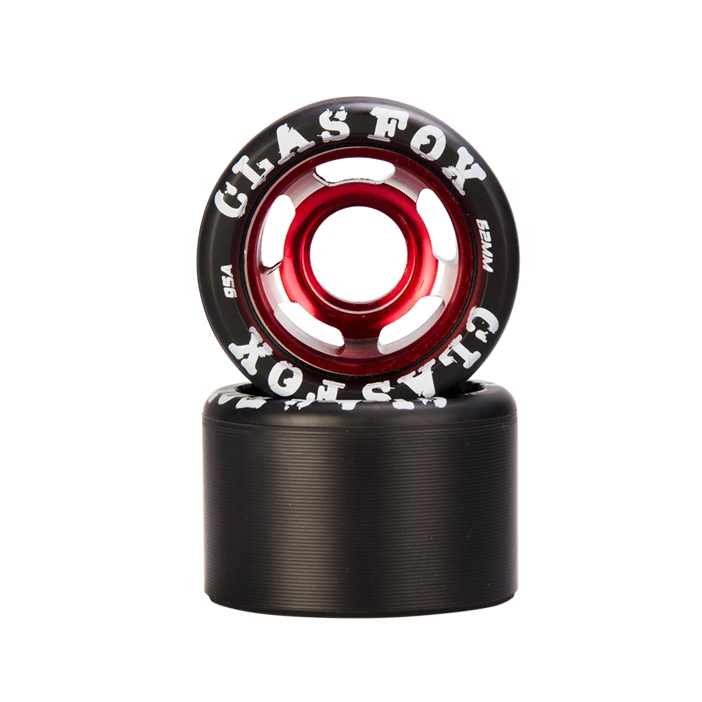 Inline skates tyres CLAS FOX 95A 62x42mm Speed/Derby Wheels Aluminum Roller Skate Wheels Outdoor Roller Replacement wheel (Set of 8)