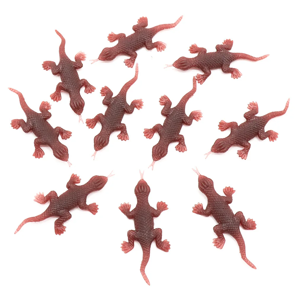 10pcs/lot Prank Funny Prank Toy Special Realistic Model Simulation Fake Rubber Lizard Four-legged Snake Black Spider Toy