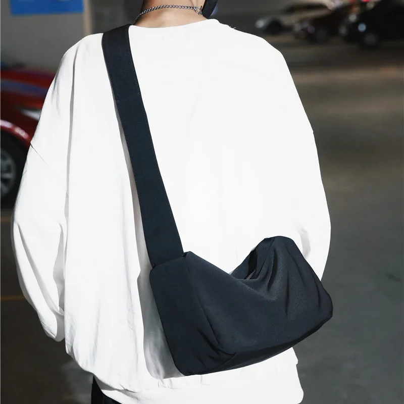 

Japanese-style Popular Brand Workwear Simple Black Shoulder Bag Men's Korean-style Fashion & Sports Waterproof Interlayer Colleg