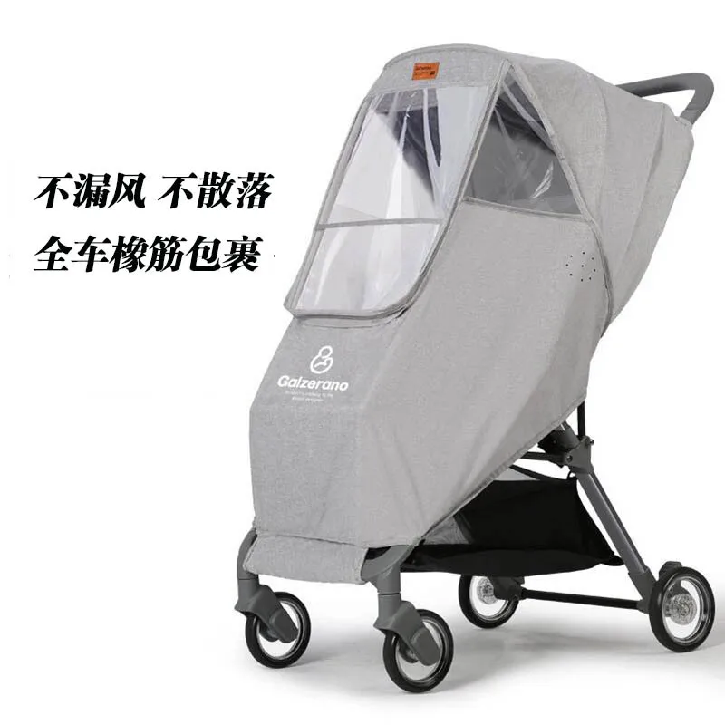Universal baby stroller rain cover baby stroller windshield umbrella car windshield thermal cover raincoat trolley cover   4