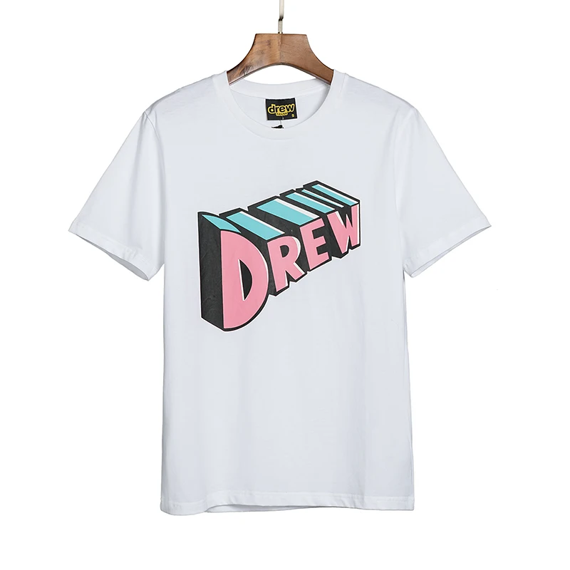 Drewhouse 3D буквы с коротким рукавом хип хоп Уличная одежда Джастин Бибер Канье Уэст