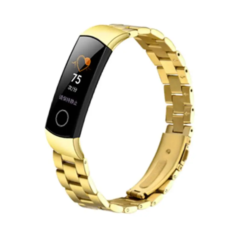 GD Металлический ремешок для часов для huawei Honor Band 4 ремешок Металлический Стальной браслет huawei Band 4 ремешок браслет из нержавеющей стали замена - Цвет ремешка: GD