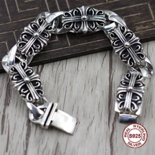 S925 мужской браслет из стерлингового серебра индивидуальный тренд крестоносцы фантазийное, панк стиль ретро классика отправить подарок любви