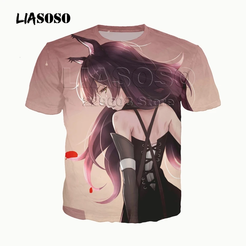 10 LIASOSO 3D принт для женщин и мужчин аниме косплей RWBY Kawaii девушки Рубиновая футболка «розы» летняя футболка хип-хоп пуловер повседневные топы - Цвет: 10