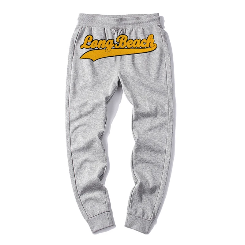 grey track pants 2020 new arrival fashion god sweatpants towel embroidery popular logo leisure hot loose cotton elastic waist full length pants old navy sweatpants