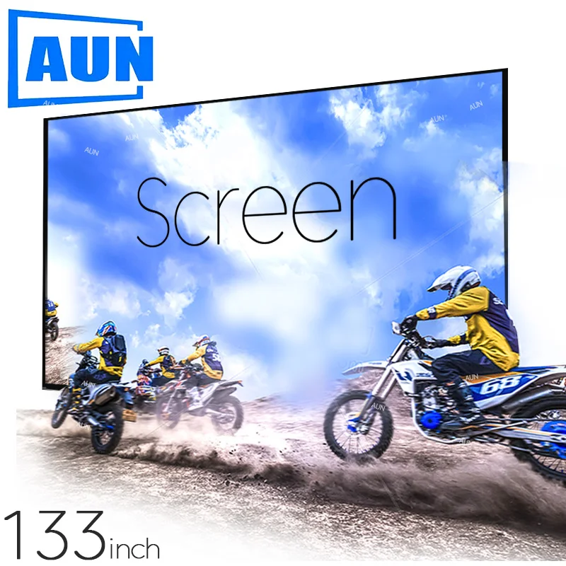

SALE | AUN Projector Screen 133/120/100 Inch Thicken Foldable Portable White Cloth Material for 1080P 4K 2K Home Theater