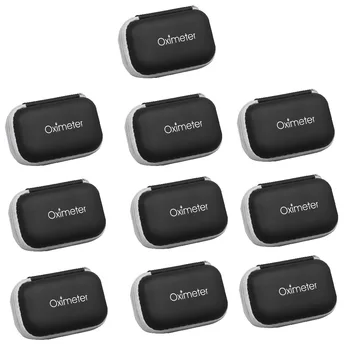 

10pcs/set Hard EVA Travel Oximeter Protecive Case Bag Portable Zipper Carry Pouch Box for Fingertip Pulse Oximeter Storage Bag