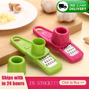 

1PCS Plastic Ginger Garlic Grinding Tool Magic Candy Color PP Garlic Press Peeler Slicer Cutter Grater Planer Kitchen Accessorie