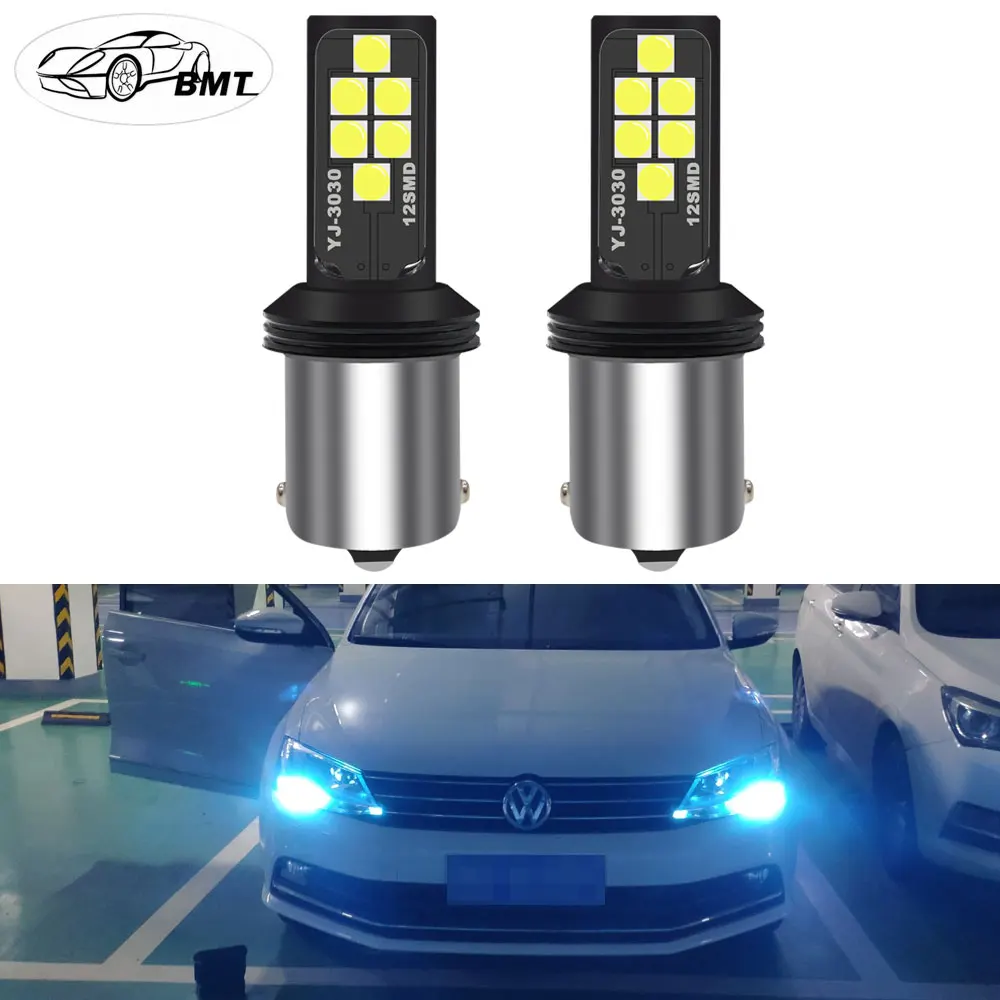 

BMT CANbus Led Bulb For Volkswagen VW Jetta MK6 2011-2017 Daytime Running Light Driving DRL Replacement Bulbs White Crystal blue