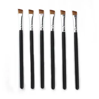 

1pc Black Eyebrow Makeup Brush Inclined Flat Angled Brush Eyelash Hadow Eye Brow Makeup Tool Women Cosmetic Tool Wooden Handle