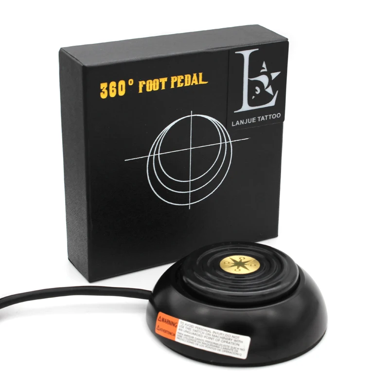 

360-degree touching Stainless Steel Tattoo footswitch Pedal Controller Tattoo Power Supply Machine Footswitch Silicone 1.5M wire
