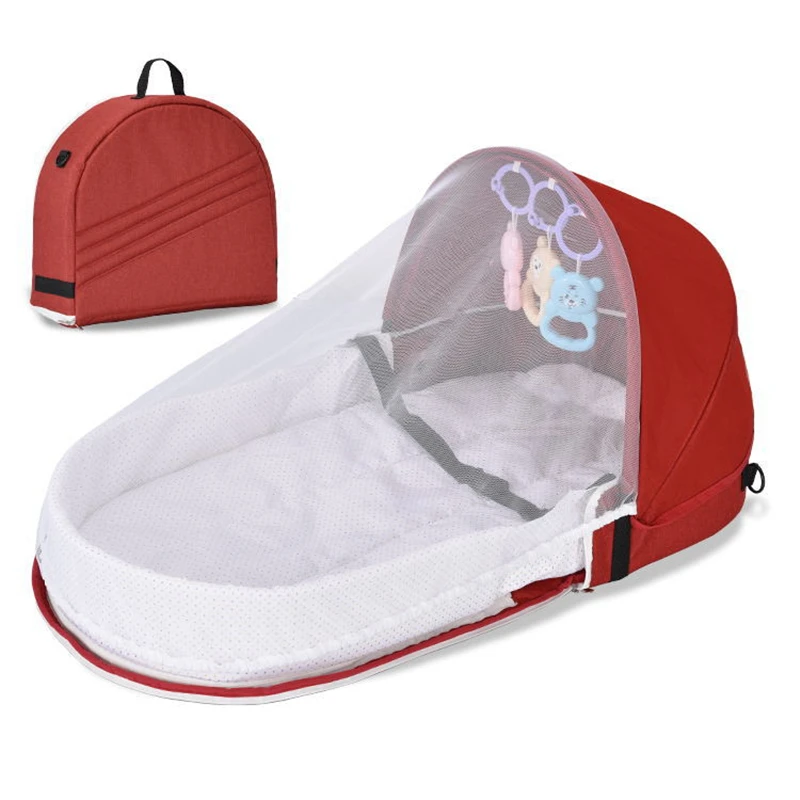 Sac de berceau Portable pour maman, moustiquaire de voyage, lit de bébé, Protection solaire, panier de couchage pliable et respirant pour bébé
