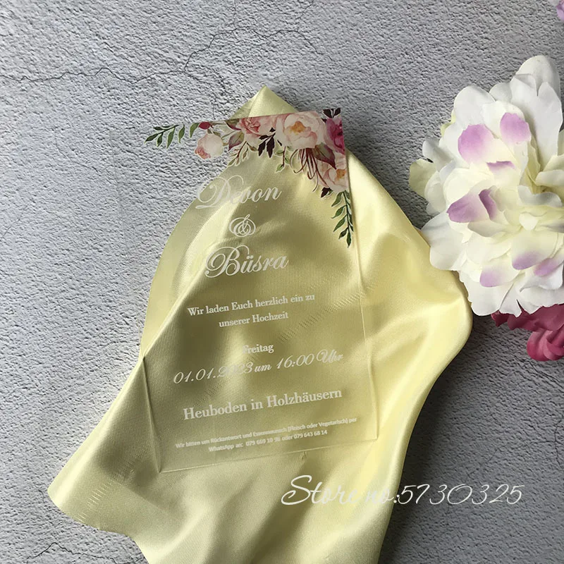 free shipping acrylic wedding invitation personalized acrylic wedding cards  convite de casamento acrylic invitations wholesale - AliExpress