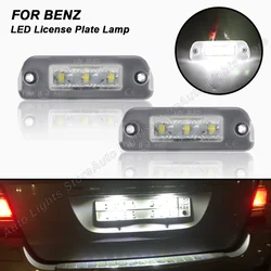 2 pces para mercedes benz r class w251 ml class w164 2005 2011 gl class x164 2007 2012 led placa de matrícula lâmpada de número de luz