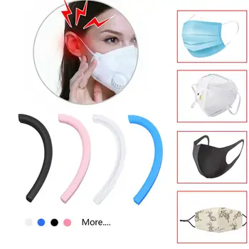 

Mask Ear Protection, 2pcs Soft Silicone Ear Hooks, Anti-strain Earmuffs, Anti-pain Mask Accessories, Ear Protection Covers