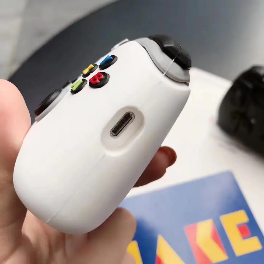 Милый геймпад для Airpods чехол 3D Силиконовый наушник с Bluetooth крышкой милые наушники