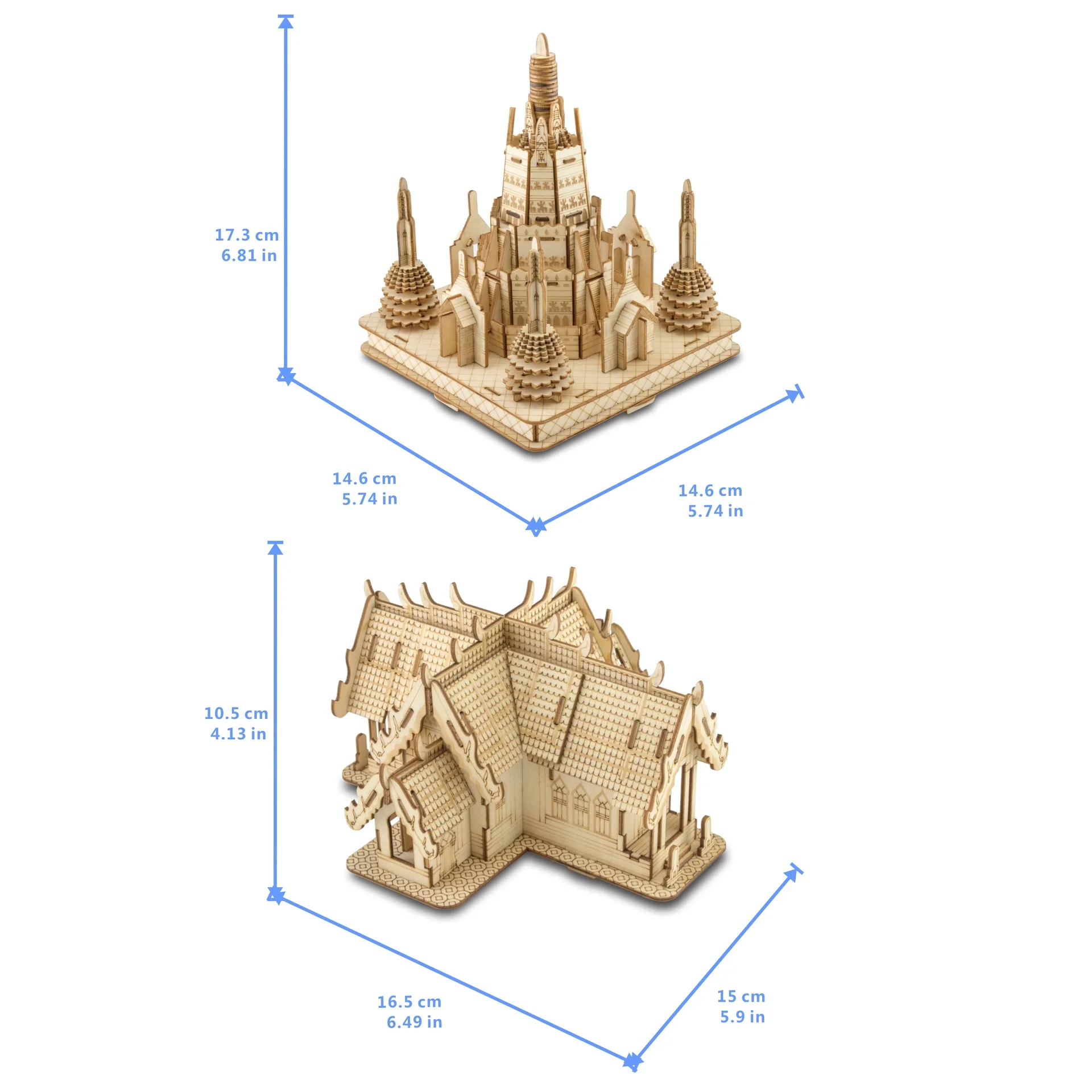 Деревянная 3D модель здания игрушка головоломка дерево набор для строительства дерево Таиланд Wat Arun храм рассвета Wat Benchamabophit набор