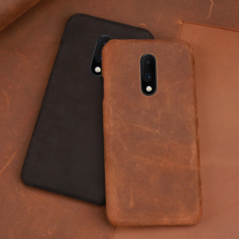 

Phone Case For One plus 6 6T 7 7 Pro Crazy horse skin Case For 3 3T 5 5T Back cover