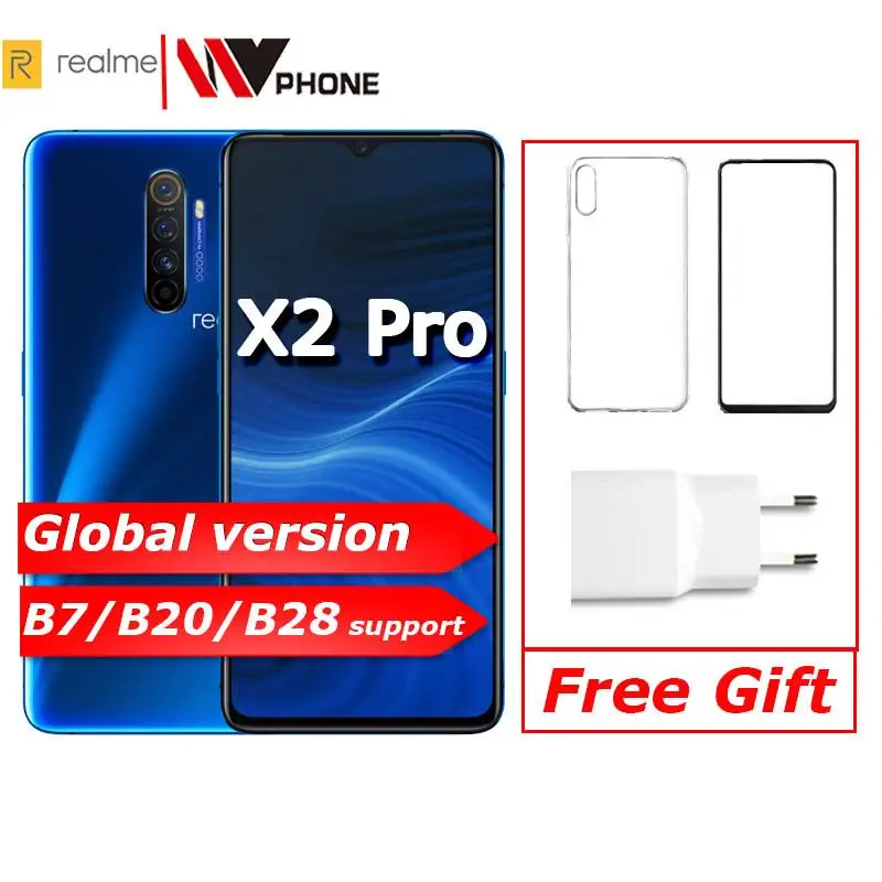 Realme X2 pro X 2 глобальная версия мобильного телефона Snapdragon 855 plus 64MP Quad камера NFC OPPO мобильный телефон VOOC 50 Вт супер зарядное устройство
