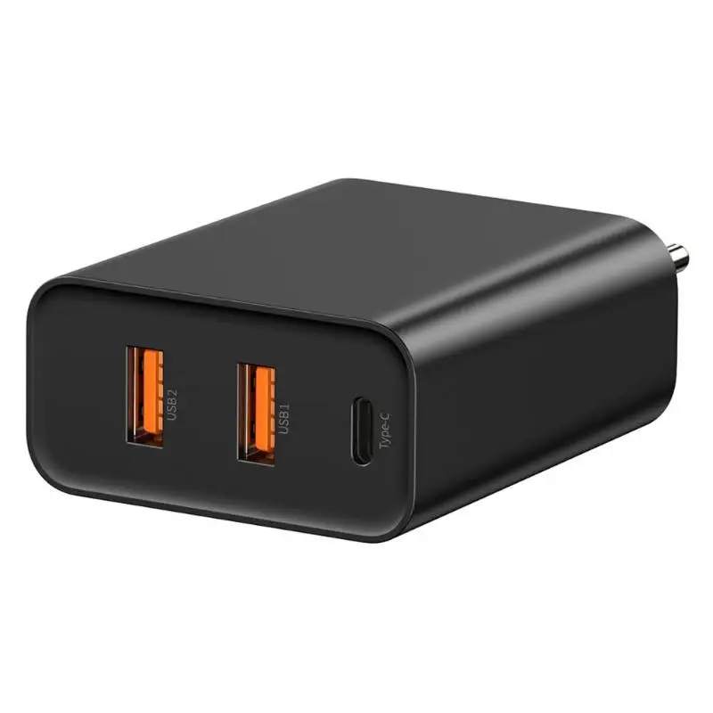 BASEUS BS-EU910 Универсальный 60 Вт 3 порта зарядное устройство 2 usb type-C мобильный телефон PD Быстрая Зарядка Док-станция ЕС вилка
