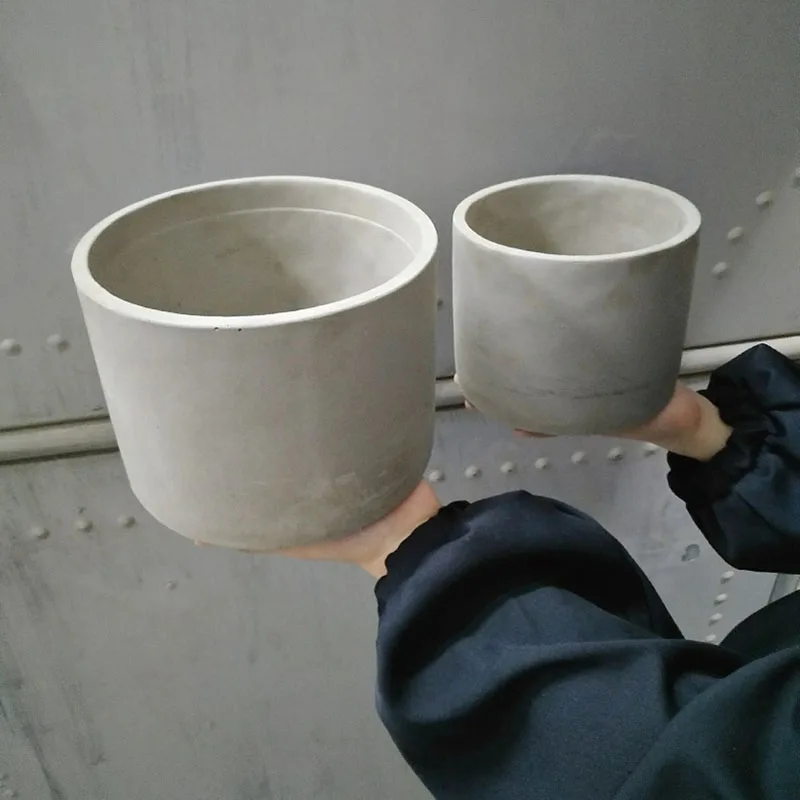 Large Round Concrete Flower Pot Silicone Mold DIY Planter