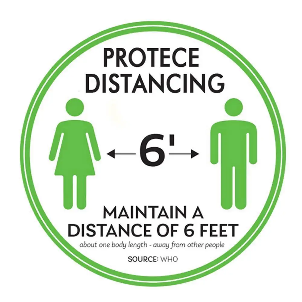 1 шт. изолированные наклейки для пола общественных мест расстояние 6 оборудование