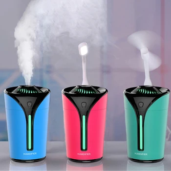 

Flame Cup Humidifier Mini Portable Mute Desktop 3-In-1 Car USB Air Humidifier