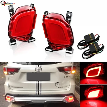 

Gtinthebox 3D Optic LED Rear Bumper Reflector Brake Tail Lights For 2015 2016 & up Toyota Highlander,Pack of 2 Pcs