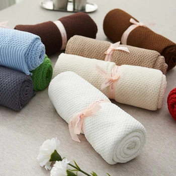 

Home Shawl Blanket 100% Cotton Comfortable Super Soft Blankets Air-conditioning Bed Sofa 80x135 cm Kids Comfy Thin Blanket Nap