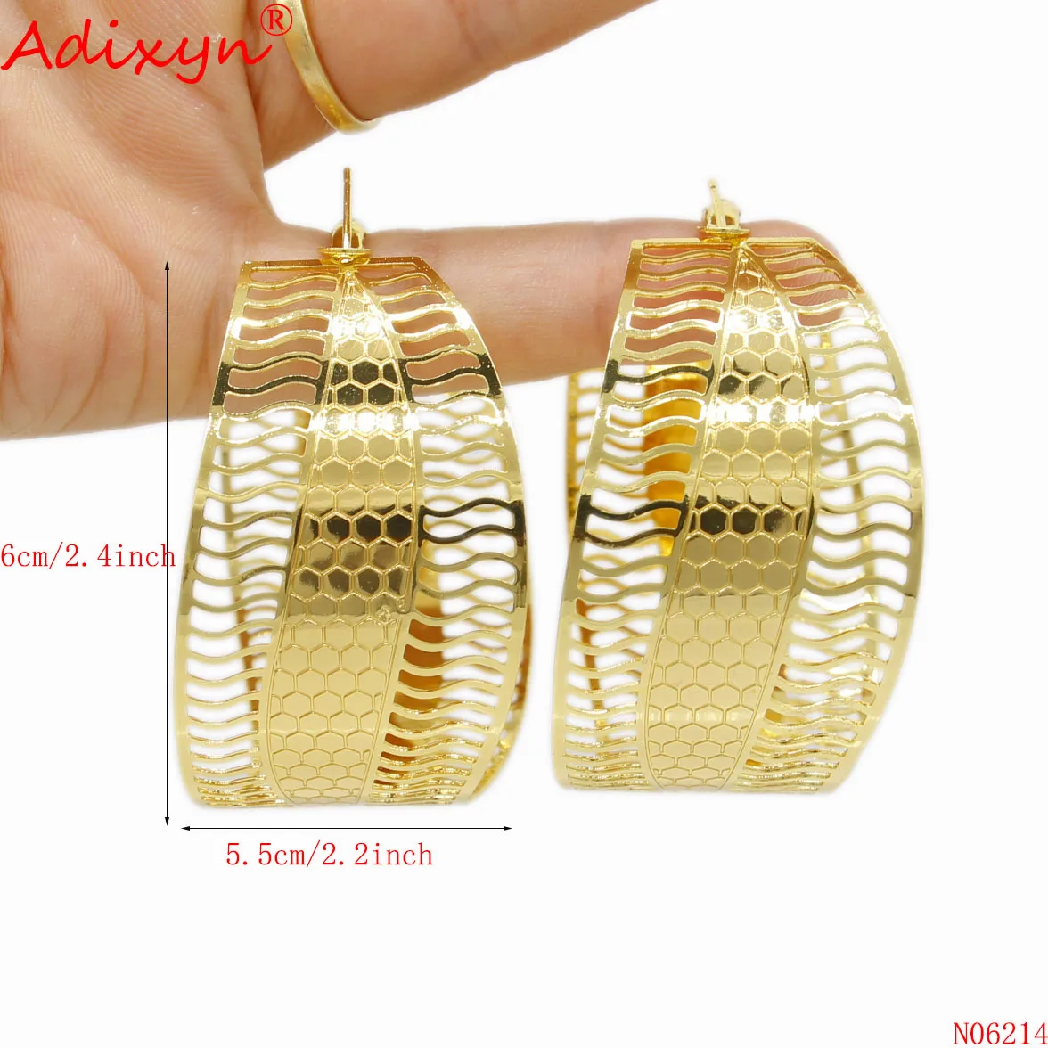 Adixyn African Hoop Earrings for Women Gold Color/copper Earrings Ethiopian Arab Middle East Jewelry Gifts N06212