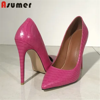 

ASUMER 2020 new arrive spring summer single shoes women pumps pointed toe simple sexy party wedding shoes ladies high heels
