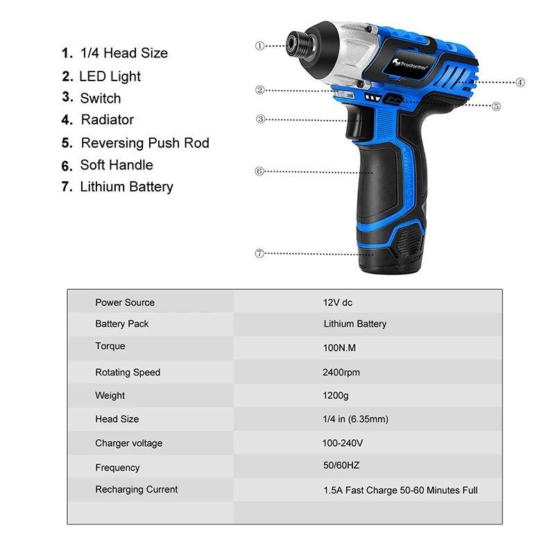PROSTORMER 12 В Беспроводная электрическая отвертка литиевая батарея электрическая дрель заряжаемая Беспроводная отвертка винт электроинструменты