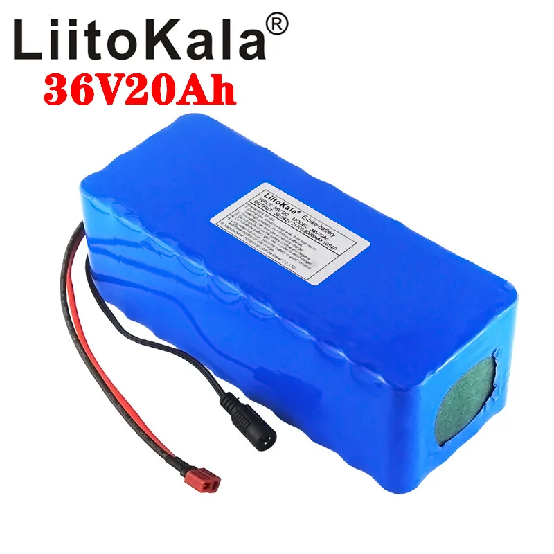 Liitokala 36v 20ah bateria 21700 5000mah 10s4p bateria 500w bateria de
