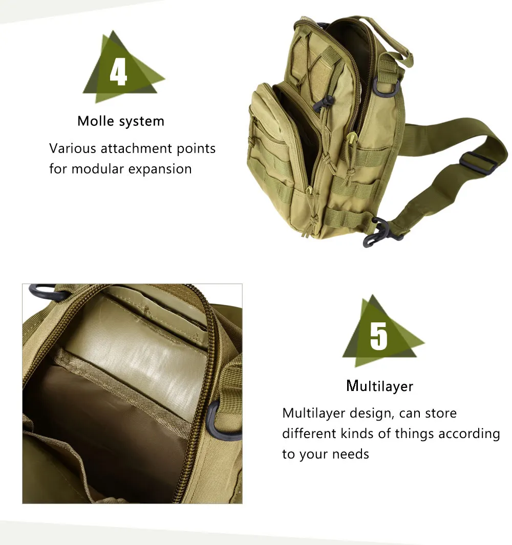 Outdoor Shoulder Military Backpack Camping Travel Hiking Trekking Bag