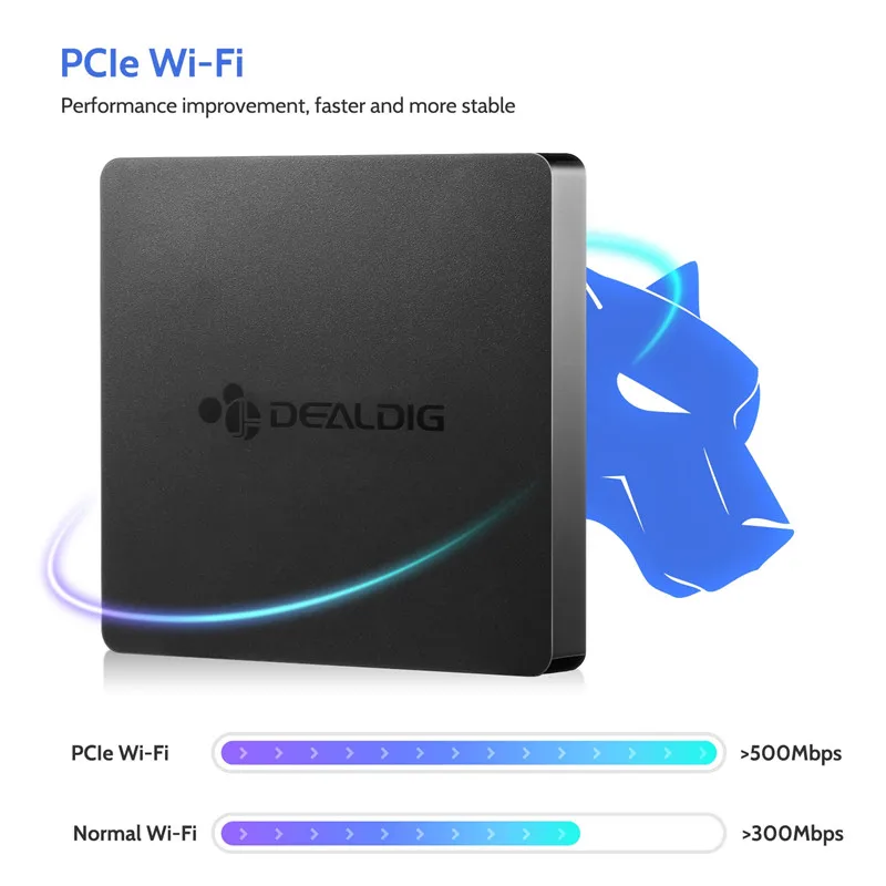 DEALDIG BOXD7 Android 7,1 Smart tv Box 6K Allwinner H6 четырехъядерный телеприставка 2 Гб DDR4 16 Гб 1000 м 2,4 г/5,8 Г WiFi медиаплеер