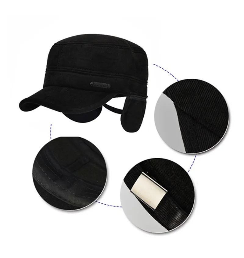 SHALUOTAOTAO новые мужские плоские кепки зимний утепленный хлопковый армейские кепки регулируемые размеры теплые наушники для отдыха спортивные шапки Gorras