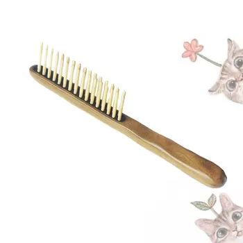 

1pc Hair Comb Sandalwood Double Row Professional Practical Durable Hairdressing Prop Hair Massager Comb for Barber