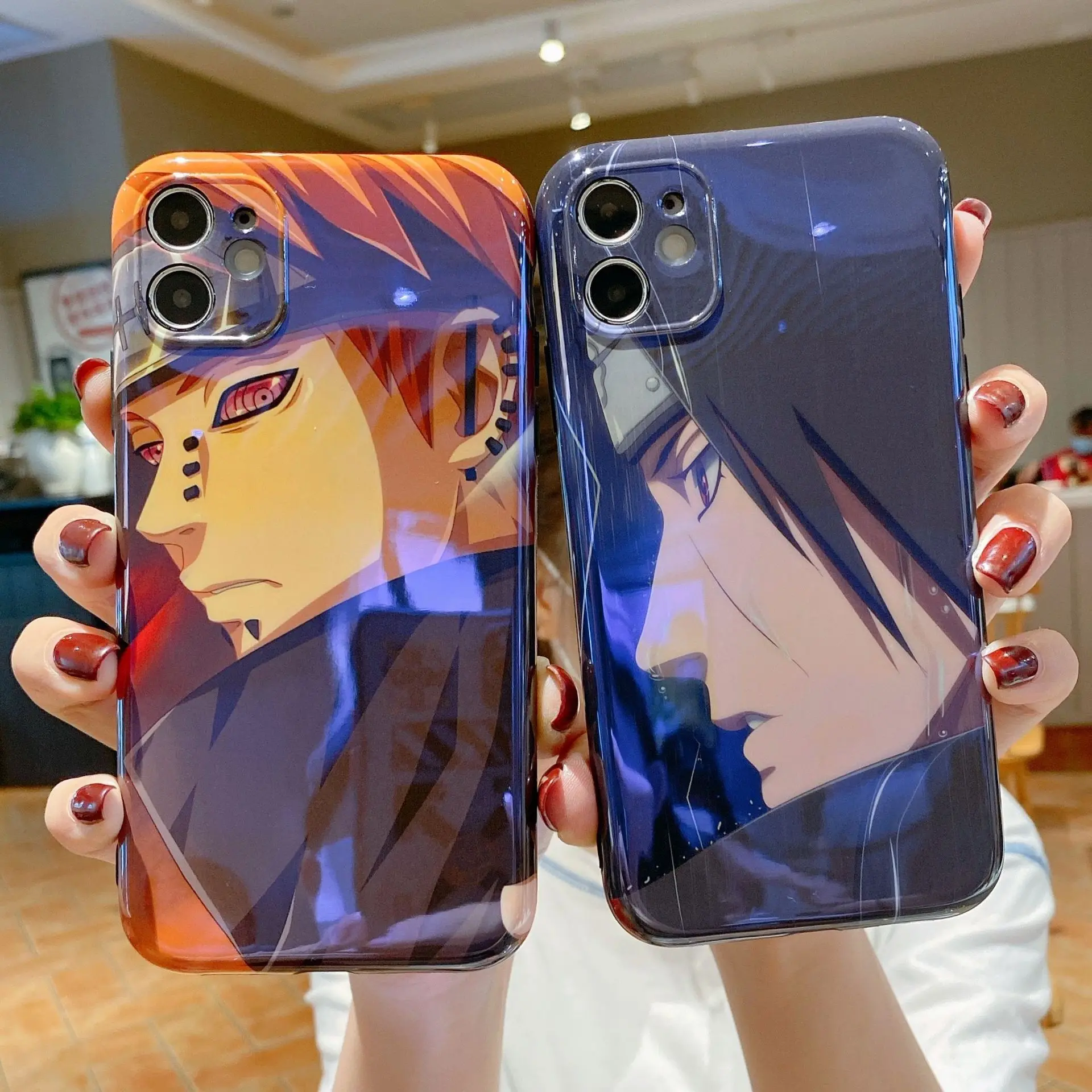 Anime Naruto Itachi Phone Case Iphone 11 12 13 Promax Xs Max X 8 7 6s Plus Xr Shell Back Phone Cover Men Women Birthday Gifts Action Figures Aliexpress