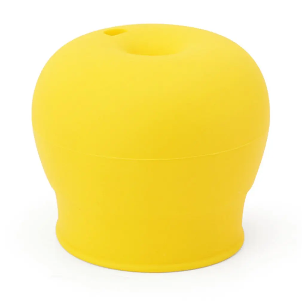 Детская питьевая вода фруктовый сок пищевая добавка анти-Переливающаяся чашка набор силикагель растягивающаяся Герметичная крышка чашки керамика - Цвет: yellow