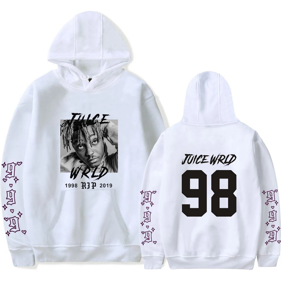 Модные толстовки Juice WRLD для мужчин и женщин, осенние толстовки с капюшоном в стиле хип-хоп, Повседневная Толстовка Juice WRLD для мальчиков и девочек, серые пуловеры